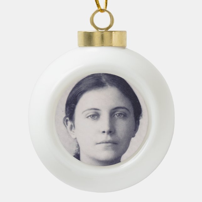 St.Gemma Weihnachtsverzierung Keramik Kugel-Ornament (Vorderseite)