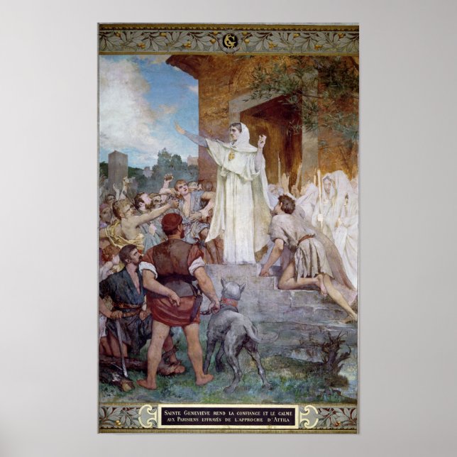 St. Genevieve Beruhigung der Pariser Poster (Vorne)