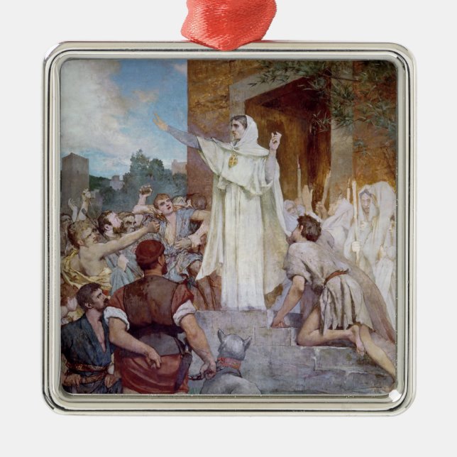 St. Genevieve, der das Parisians beruhigt Ornament Aus Metall (Vorne)