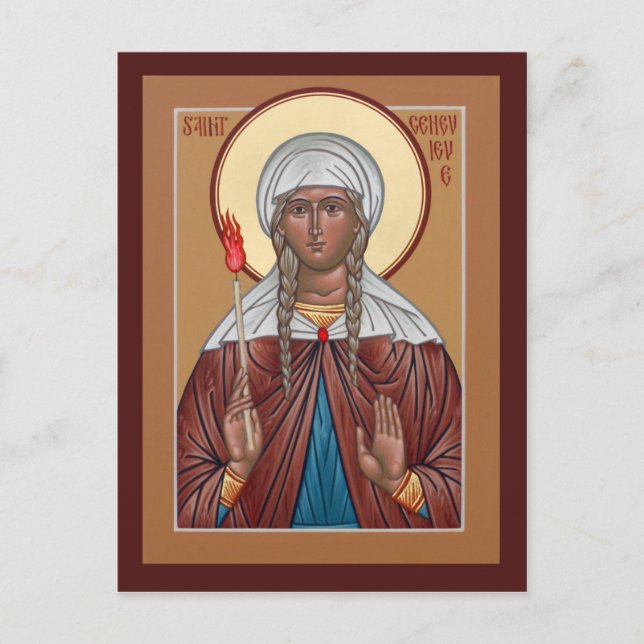 St. Genevieve-Gebetskarte Postkarte (Vorderseite)