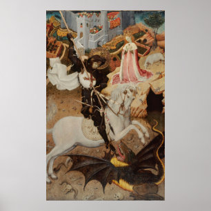 St. Georg und der Drache von Bernat Martorell Poster
