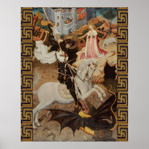 St. Georg und der Drache von Bernat Martorell Poster