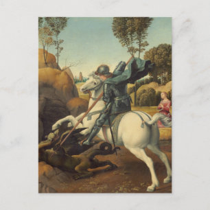 St. Georg und der Drache von Raffael Postkarte