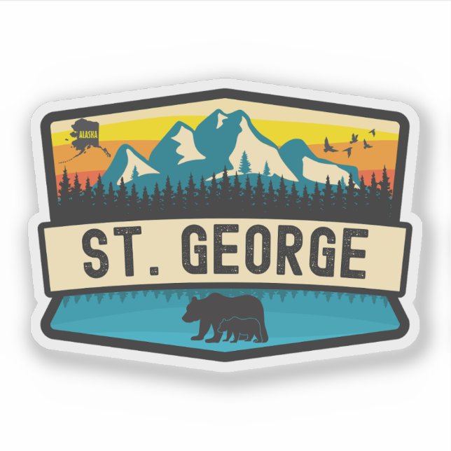 St. George, Alaska Aufkleber (Vorderseite)