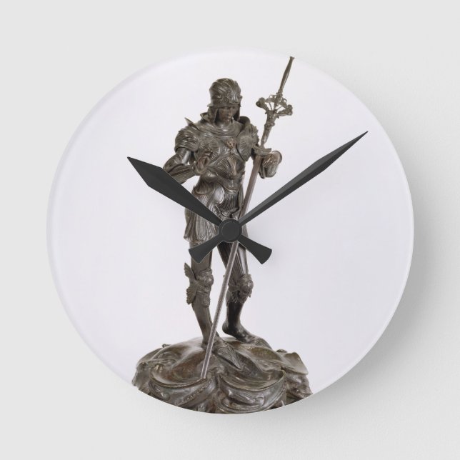 St George (Bronze) Runde Wanduhr (Vorderseite)