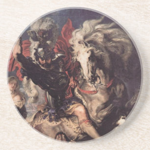 St George, das den Drachen kämpft Getränkeuntersetzer