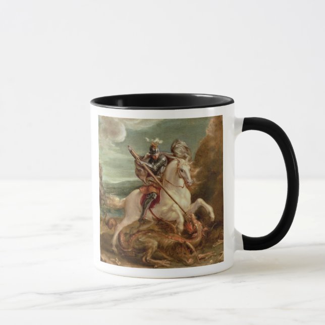 St George, das den Drachen, (Öl, tötet auf Platte) Tasse (Rechts)