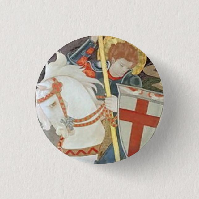 St George, das den Drachen tötet Button (Vorderseite)