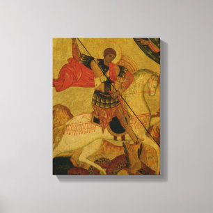 St George, das den Drachen tötet Leinwanddruck