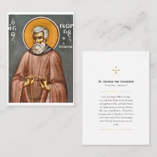 St. George der Chosebite-Orthodoxe Gebetskarte Platzkarte