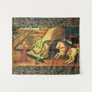 ST GEORGE, DRACHE UND PRINZESSIN WANDTEPPICH
