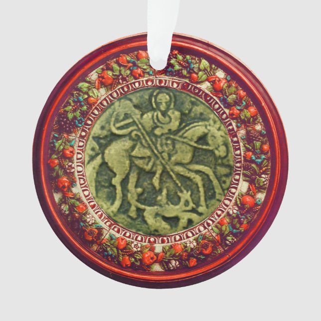 ST.GEORGE, DRAGON /MADONNA ET ENFANT FLORAL CROWN (devant)