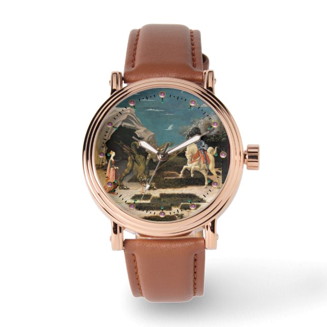ST. GEORGE, DRAGON UND DRUCK ARMBANDUHR (Vorderseite)