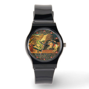 ST. GEORGE, DRAGON UND DRUCK ARMBANDUHR
