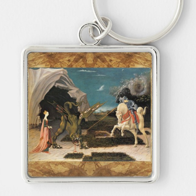 ST. GEORGE, DRAGON UND DRUCK SCHLÜSSELANHÄNGER (Vorne)