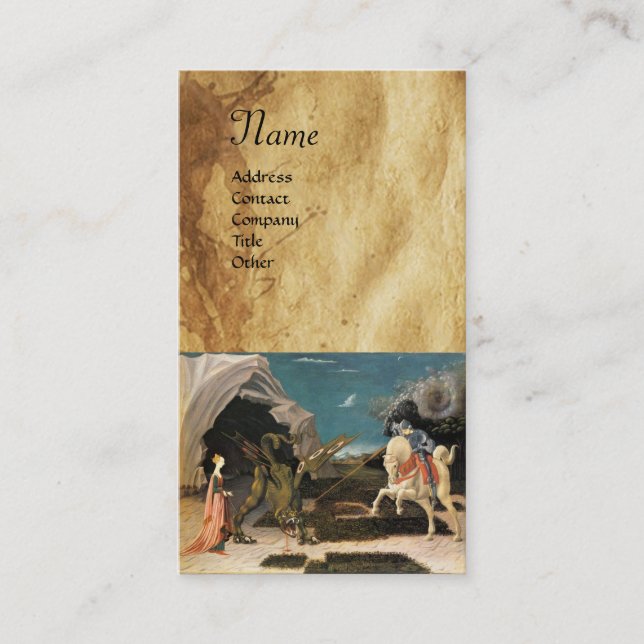 ST. GEORGE-, DRAGON- UND DRUCKESPEICHERMonogramm Visitenkarte (Vorderseite)