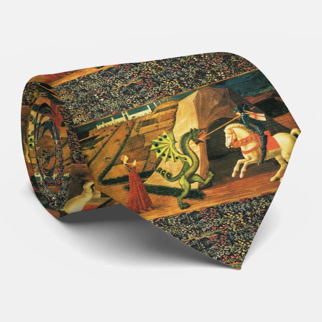 ST. GEORGE, DRAGON UND PRINCESS VON Paolo Uccello Krawatte (Gerollt)