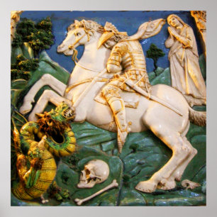 St. George, Dragon und Prinzessin Poster
