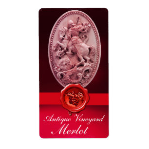 ST.GEORGE-, DRAGON- UND ROT-WAX-SIEGEL MIT GRAPEN 
