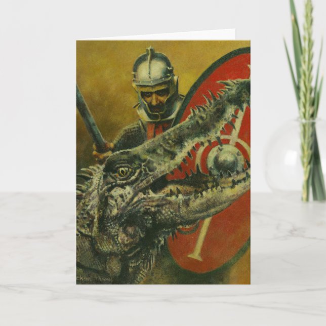 St George Et La Carte De Voeux Dragon (Devant)