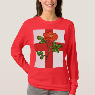 St George Heraldic Cross und Tudor Rose England T-Shirt