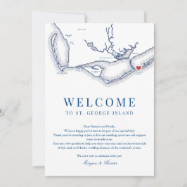 St. George Island FL Wedding Willkommenstour Dankeskarte