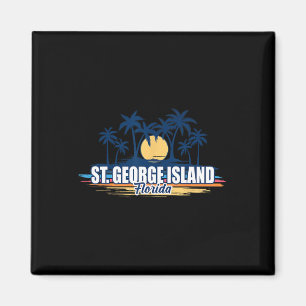 St George Island Florida Retro-Surfbord  Magnet