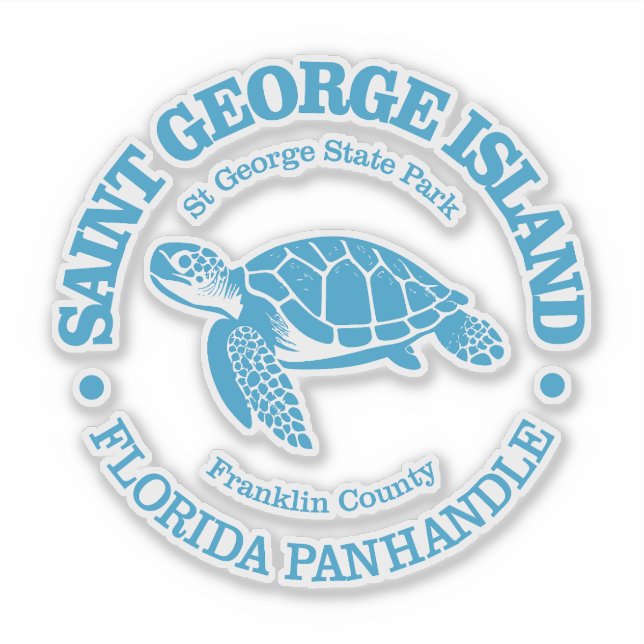 St. George Island (Meeresschildkröte) Aufkleber (Vorderseite)