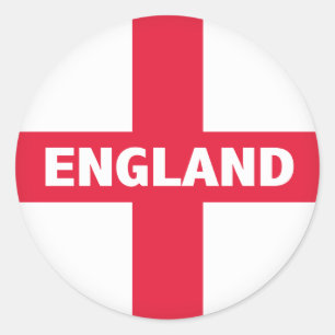 St George Kreuz - England-Flagge Runder Aufkleber