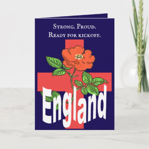 St George Kreuz mit Tudor-Rose und England-Text Karte