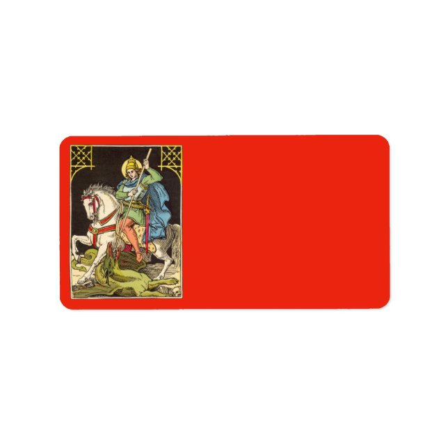 St. George on Horseback (BS 01) Adressaufkleber (Vorne)