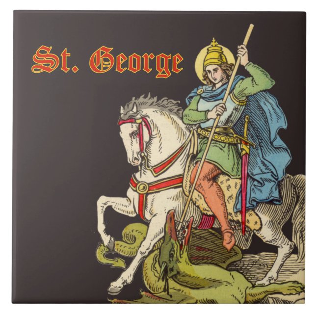 St. George on Horseback (BS 01) Fliese (Vorderseite)
