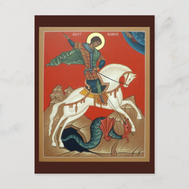 St. George Prayer Card Postkarte (Vorderseite)