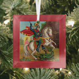 St. George rettet die Prinzessin Ornament Aus Glas
