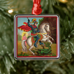 St. George rettet die Prinzessin Ornament Aus Metall