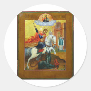 St. George Runder Aufkleber