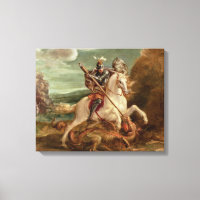 St. George segelte den Drachen (Öl auf Tafel)