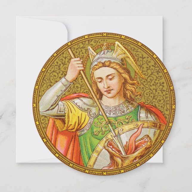 St. George (SNV 13) Carte de voeux ronde blanche (Devant)