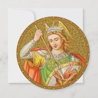 St. George (SNV 13) Carte de voeux ronde blanche