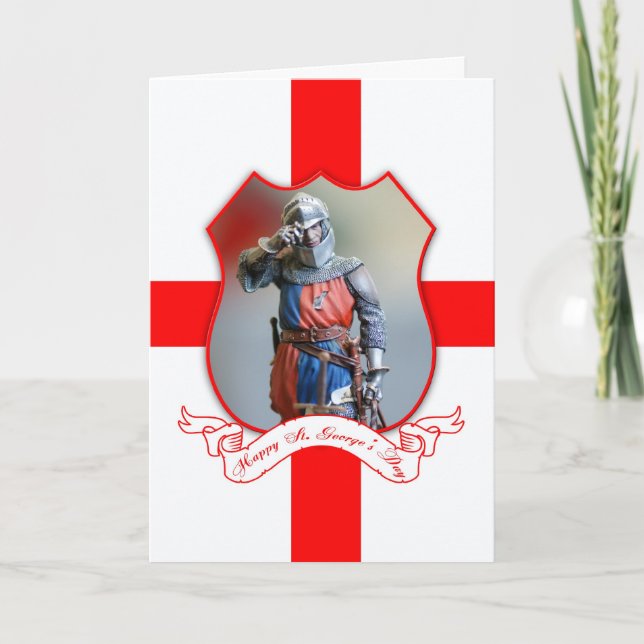 St George Tagesgruß-Karte mit Ritter Karte (Vorderseite)