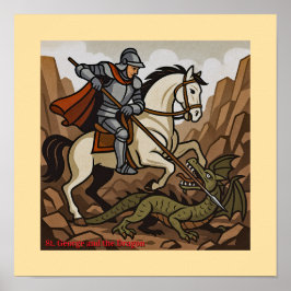 St. George tötet den Drachen - Doudou, Mons Poster