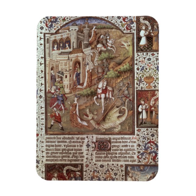 St. George tötet Dragons Magnet (Vertikal)