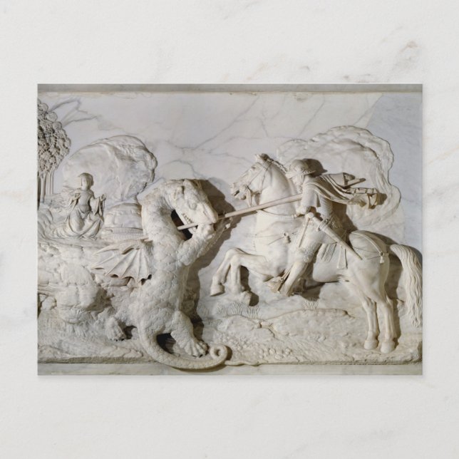 St. George und der Drache, 1508 Postkarte (Vorderseite)