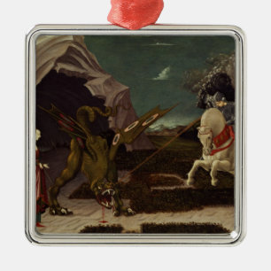 St George und der Drache, c.1470 Silbernes Ornament