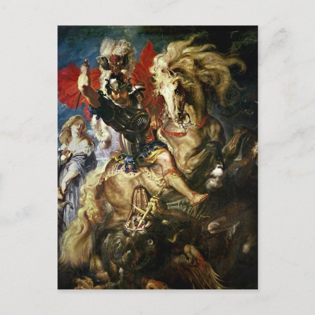 St. George und der Drache, c.1606 Postkarte (Vorderseite)