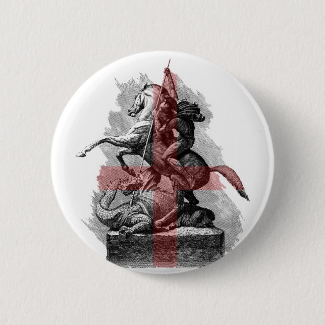 St. George und der Drache England Button (Vorderseite)