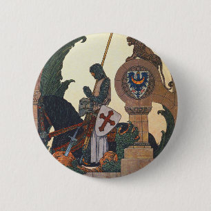 St. George und der Drache - Heinrich Lefler Button
