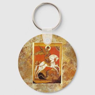 St George und der Drache mittelalterlich Schlüsselanhänger