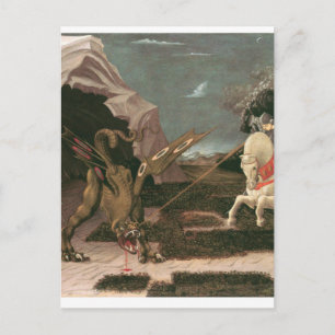 St. George und der Drache; Paolo Uccello; c.1460 Postkarte