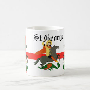 St. George und der Drache und Kreuz von St. George Kaffeetasse
